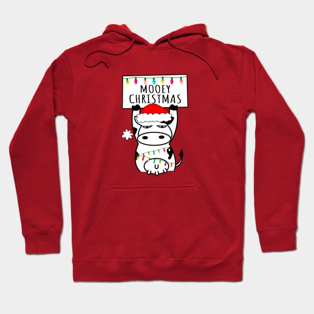 Mooey Christmas Hoodie by blueavocado